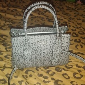 Stylish Gray Guess Handbag